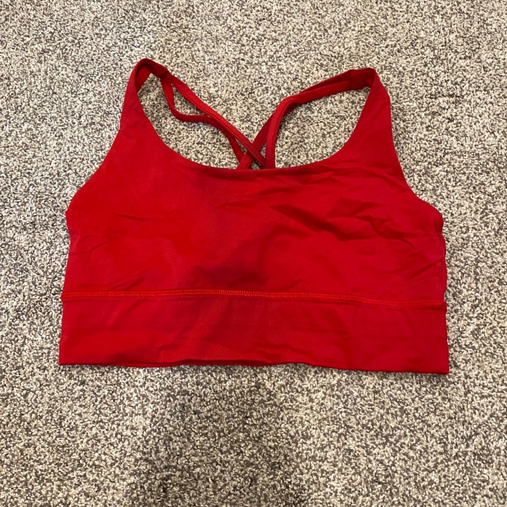 Lululemon longline energy bra. Dark red size 8